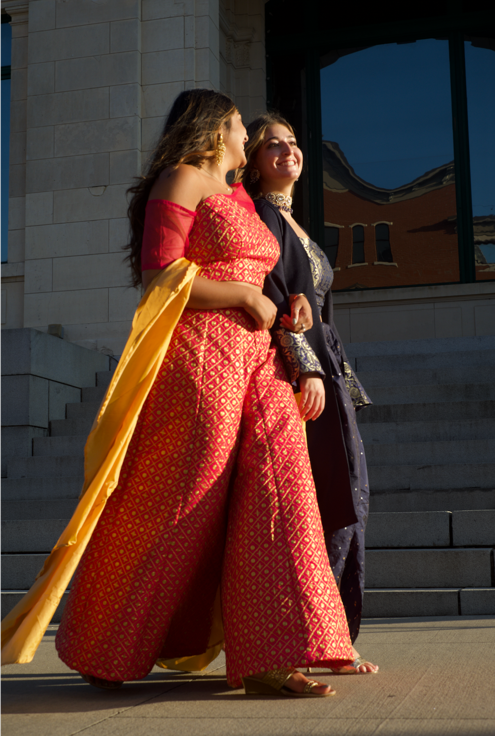 Rental Pink Embroidered Wide Leg Set