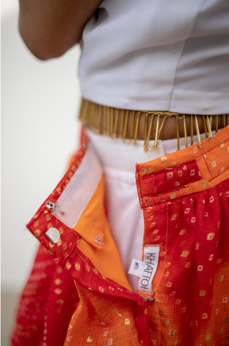 Kota Doria Ruffle Fashion Forward Lehenga Skirt